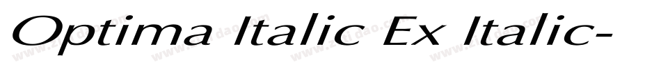 Optima Italic Ex Italic字体转换